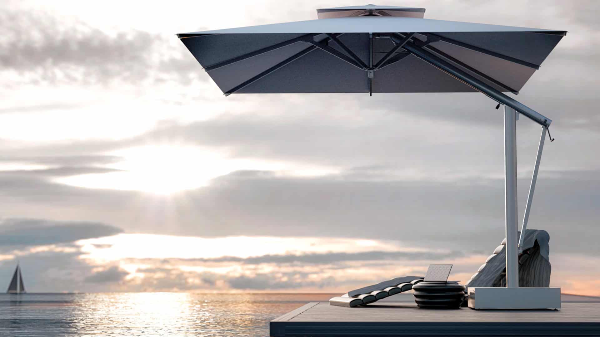 Ombrelloni da esterno resistenti al vento 2 Design elegante e materiali di qualità